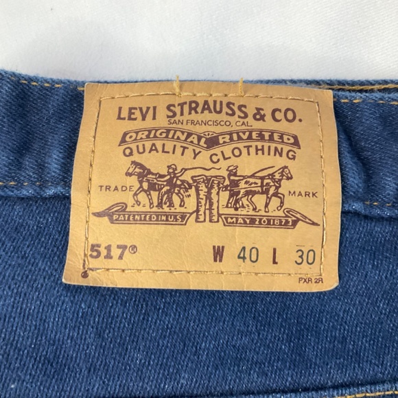 Levi’s Mens 517 Bootcut Indigo dark wash jeans waist 40 EUC - Picture 4 of 6
